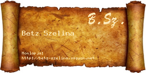 Betz Szelina névjegykártya